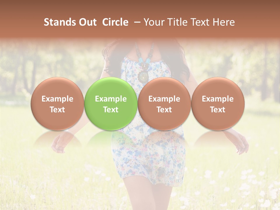 Female Woman Joy PowerPoint Template