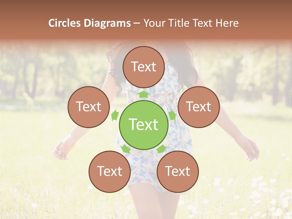 Female Woman Joy PowerPoint Template