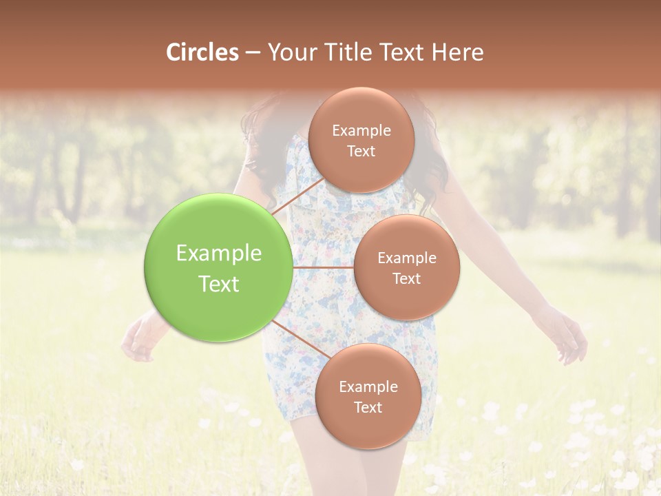 Female Woman Joy PowerPoint Template