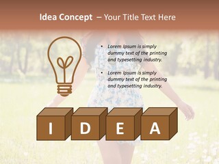 Female Woman Joy PowerPoint Template