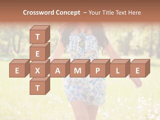 Female Woman Joy PowerPoint Template