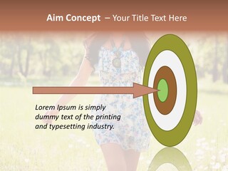 Female Woman Joy PowerPoint Template