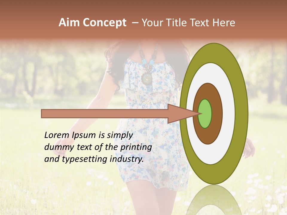 Female Woman Joy PowerPoint Template