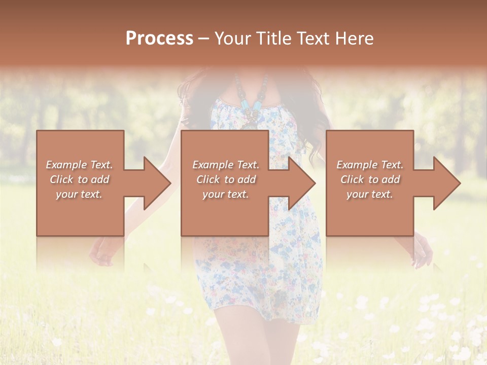 Female Woman Joy PowerPoint Template