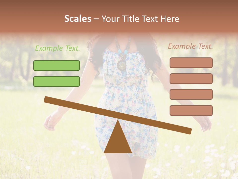 Female Woman Joy PowerPoint Template