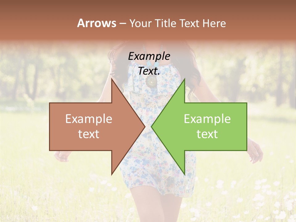 Female Woman Joy PowerPoint Template