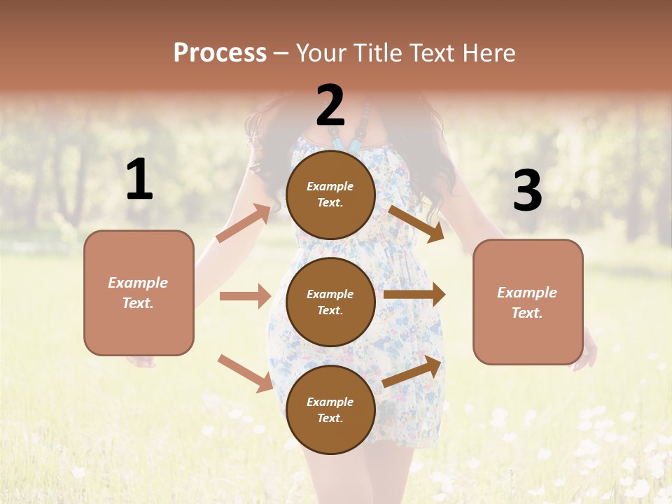 Female Woman Joy PowerPoint Template