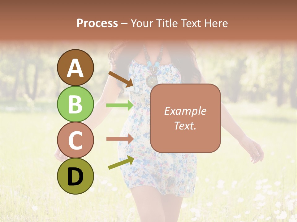 Female Woman Joy PowerPoint Template