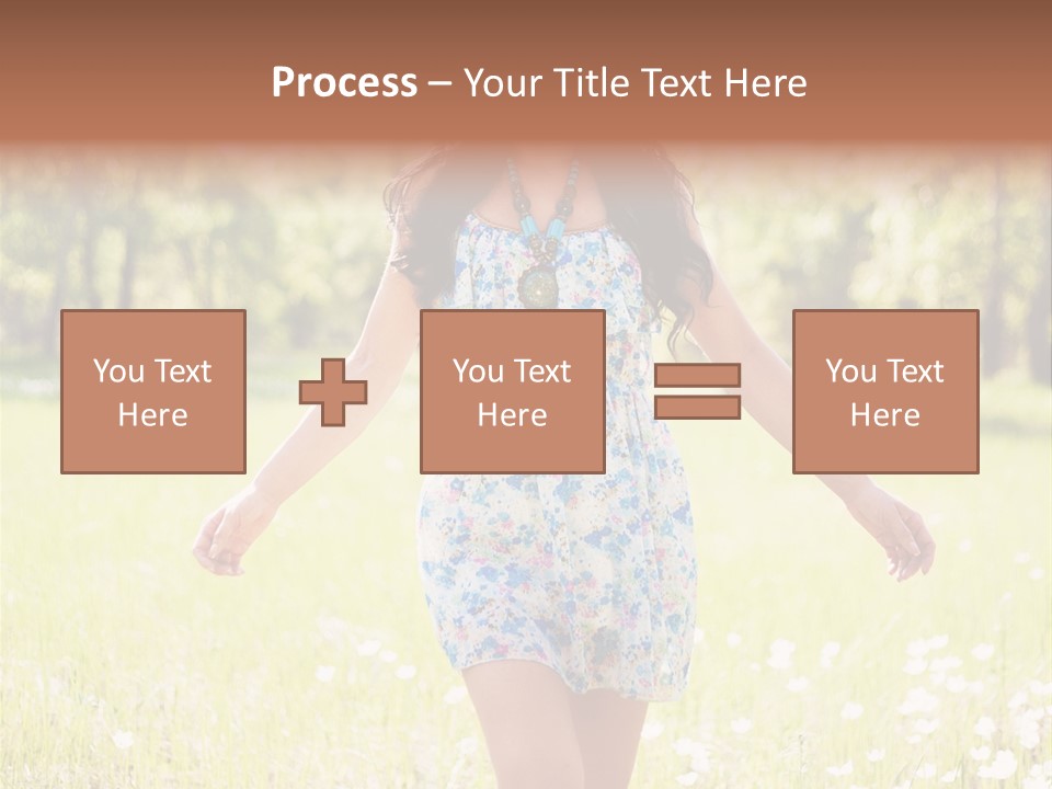 Female Woman Joy PowerPoint Template