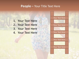 Female Woman Joy PowerPoint Template