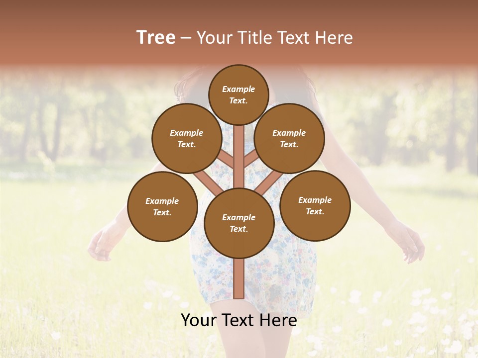 Female Woman Joy PowerPoint Template