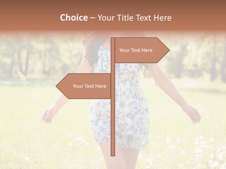 Female Woman Joy PowerPoint Template