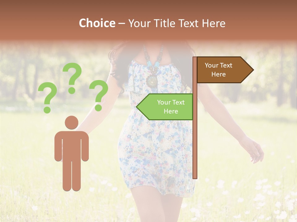 Female Woman Joy PowerPoint Template