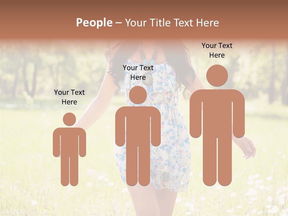 Female Woman Joy PowerPoint Template