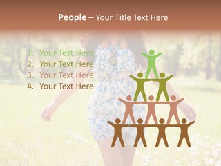 Female Woman Joy PowerPoint Template