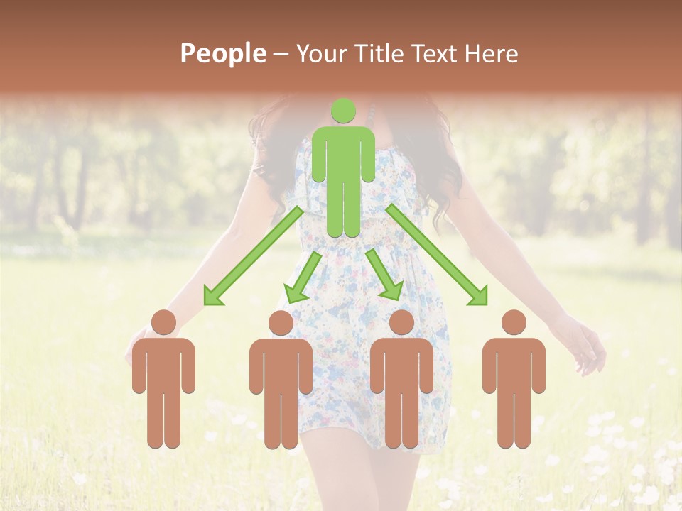 Female Woman Joy PowerPoint Template