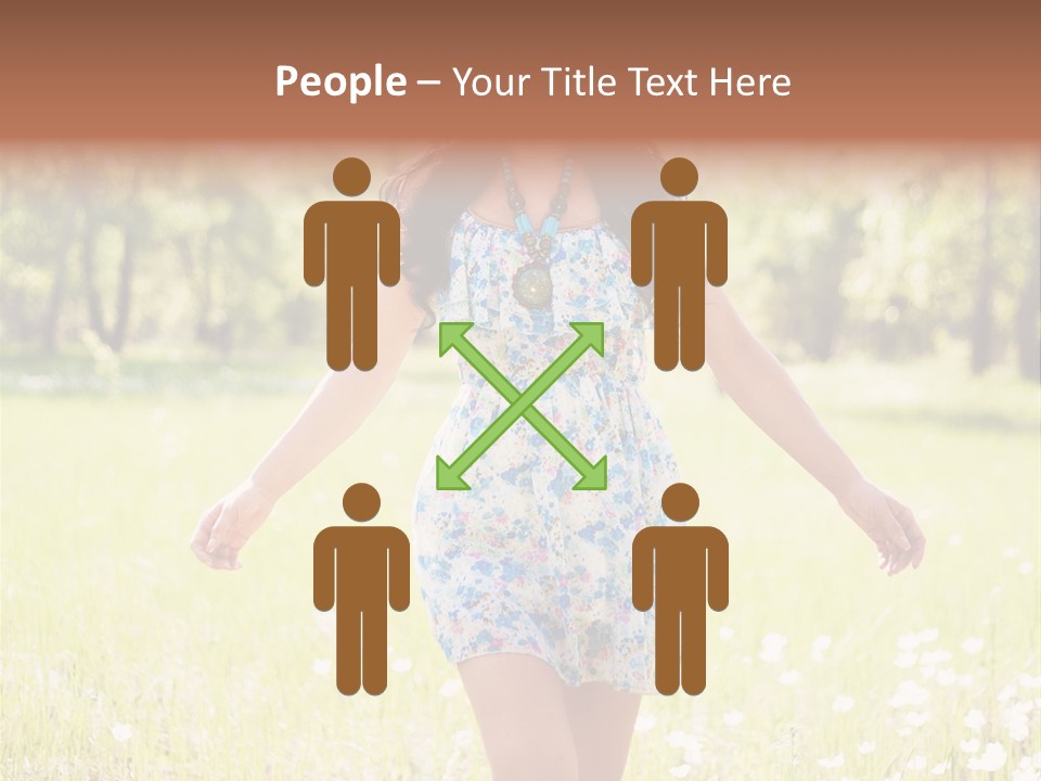 Female Woman Joy PowerPoint Template