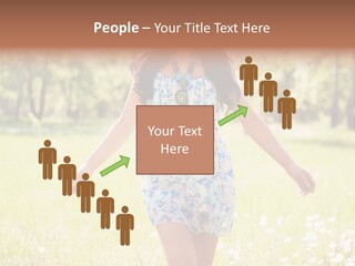 Female Woman Joy PowerPoint Template