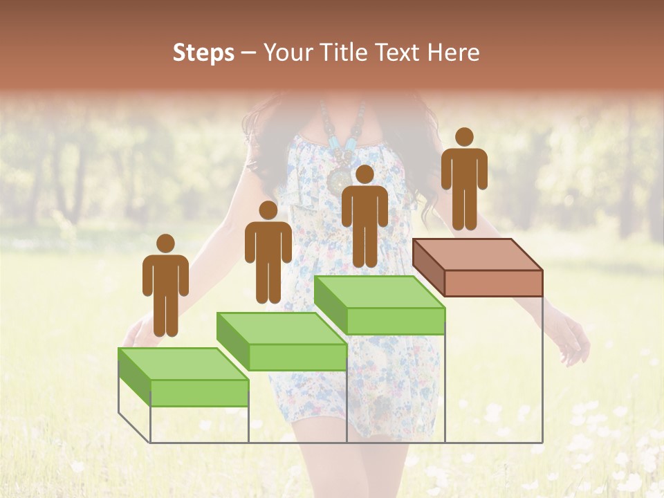 Female Woman Joy PowerPoint Template