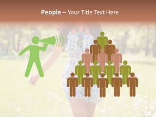 Female Woman Joy PowerPoint Template
