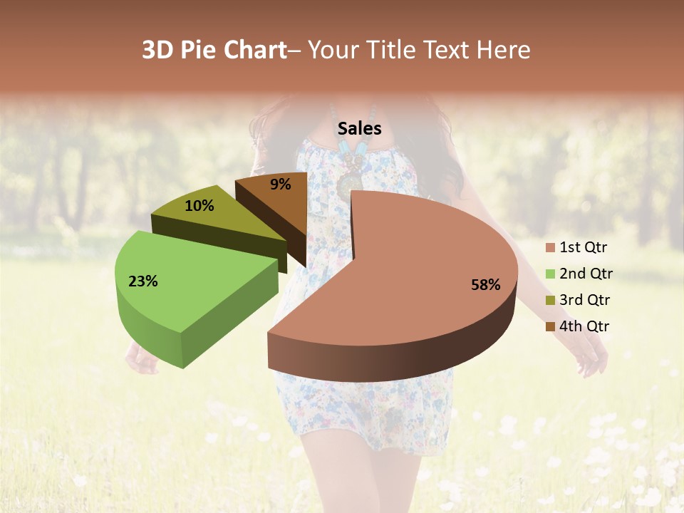 Female Woman Joy PowerPoint Template