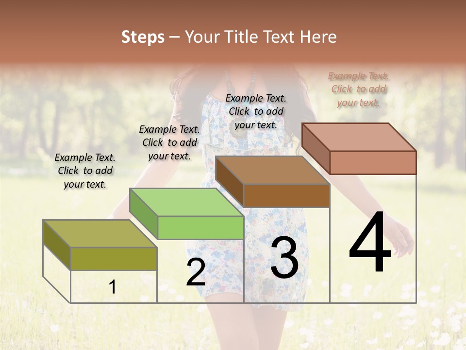 Female Woman Joy PowerPoint Template