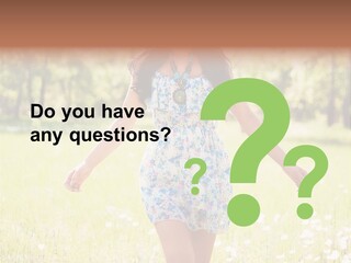 Female Woman Joy PowerPoint Template