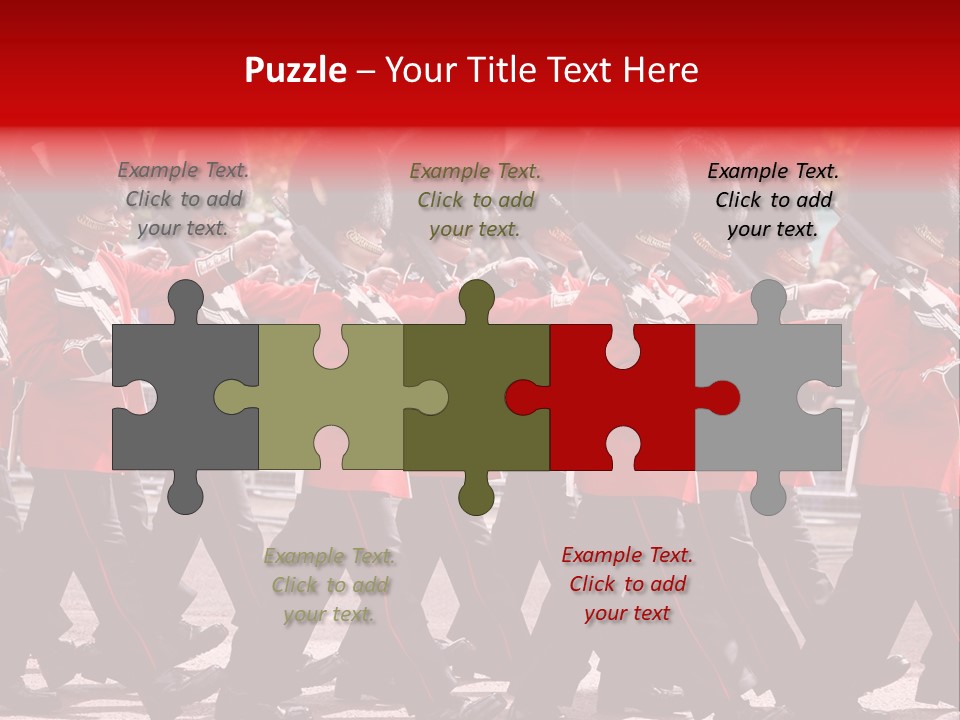 Military Ceremony Coldstream Guard Soldier PowerPoint Template