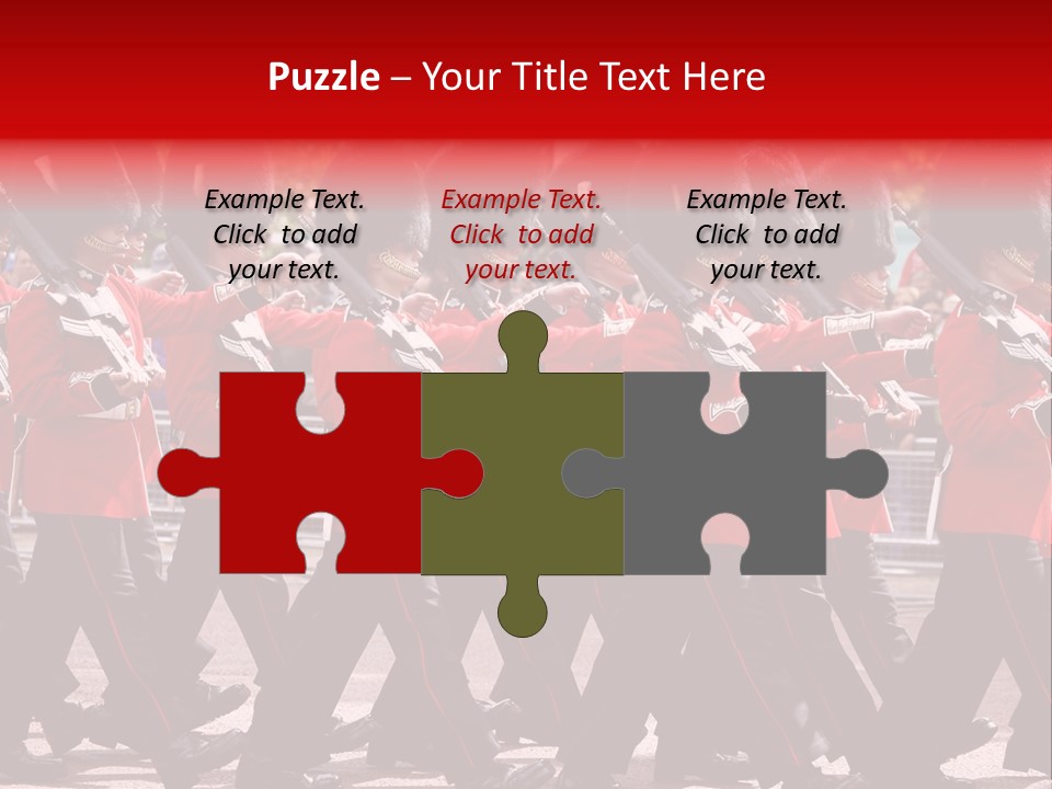 Military Ceremony Coldstream Guard Soldier PowerPoint Template