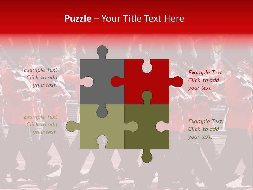 Military Ceremony Coldstream Guard Soldier PowerPoint Template