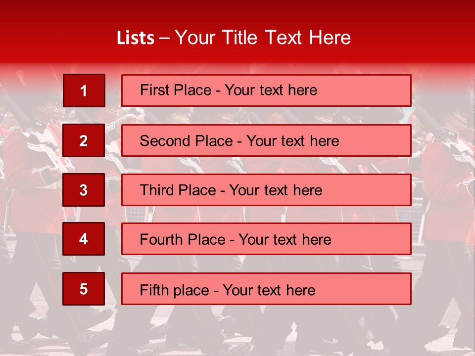 Military Ceremony Coldstream Guard Soldier PowerPoint Template