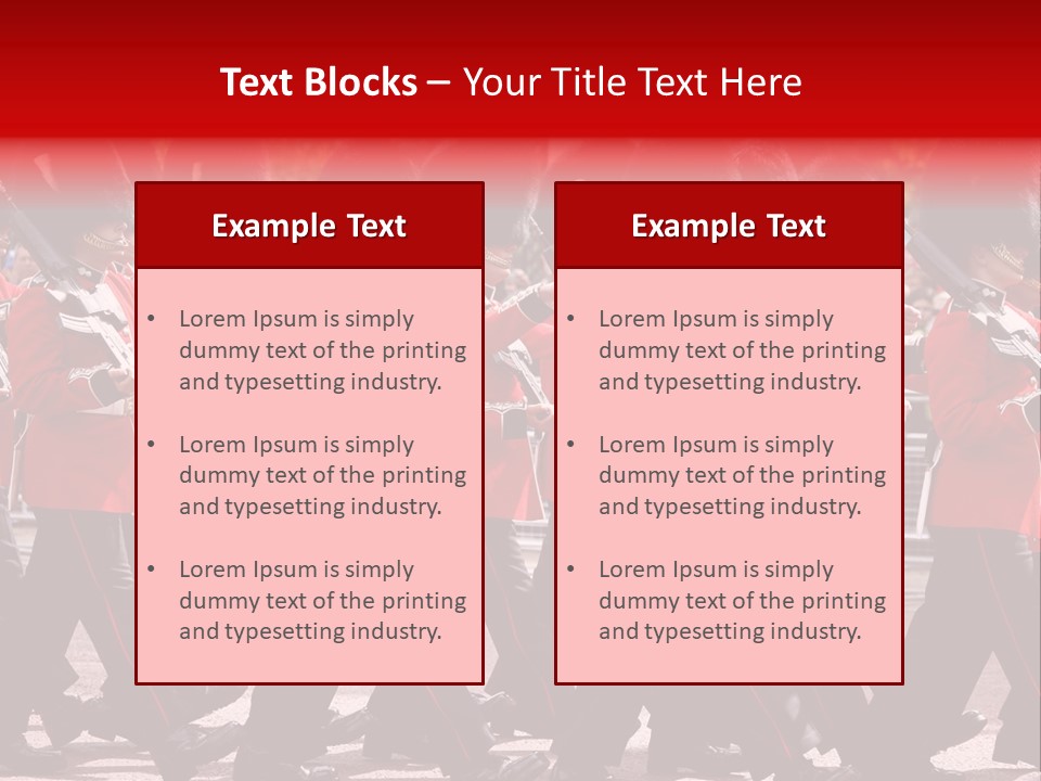 Military Ceremony Coldstream Guard Soldier PowerPoint Template