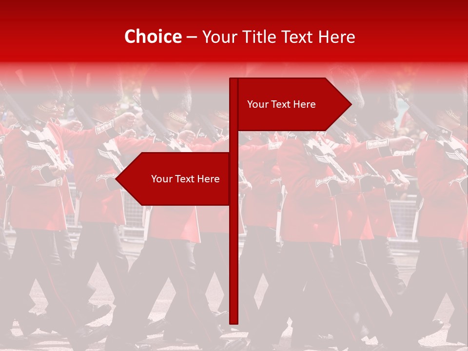 Military Ceremony Coldstream Guard Soldier PowerPoint Template