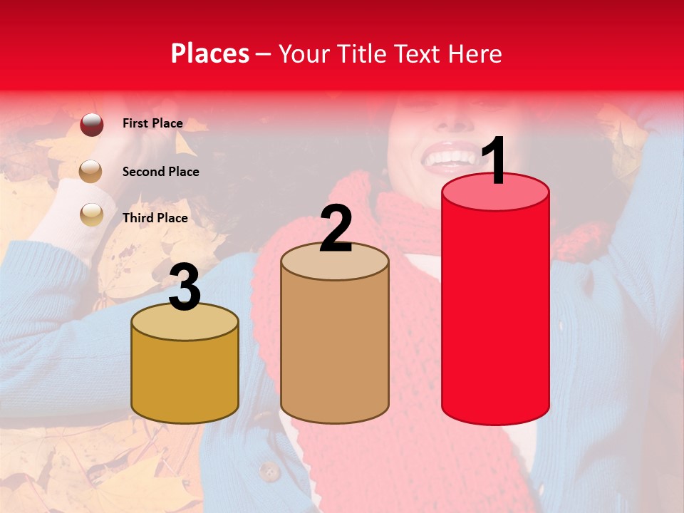 Caucasian October Yellow PowerPoint Template