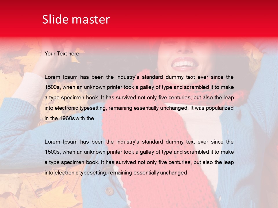 Caucasian October Yellow PowerPoint Template