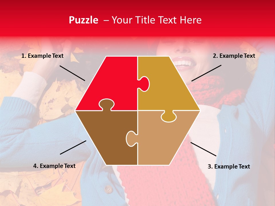 Caucasian October Yellow PowerPoint Template