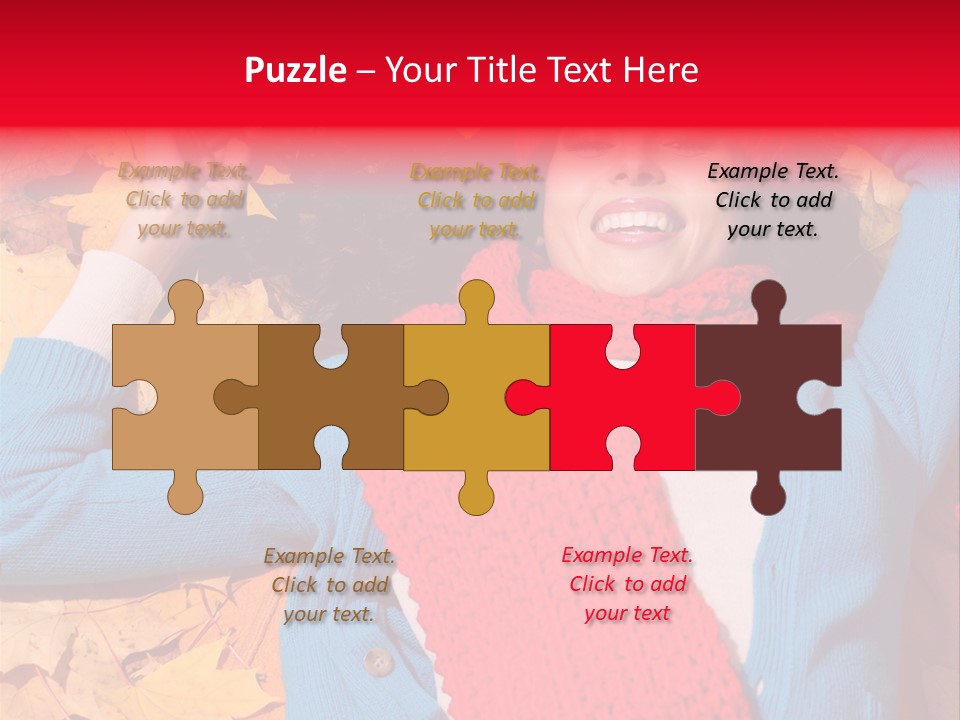 Caucasian October Yellow PowerPoint Template