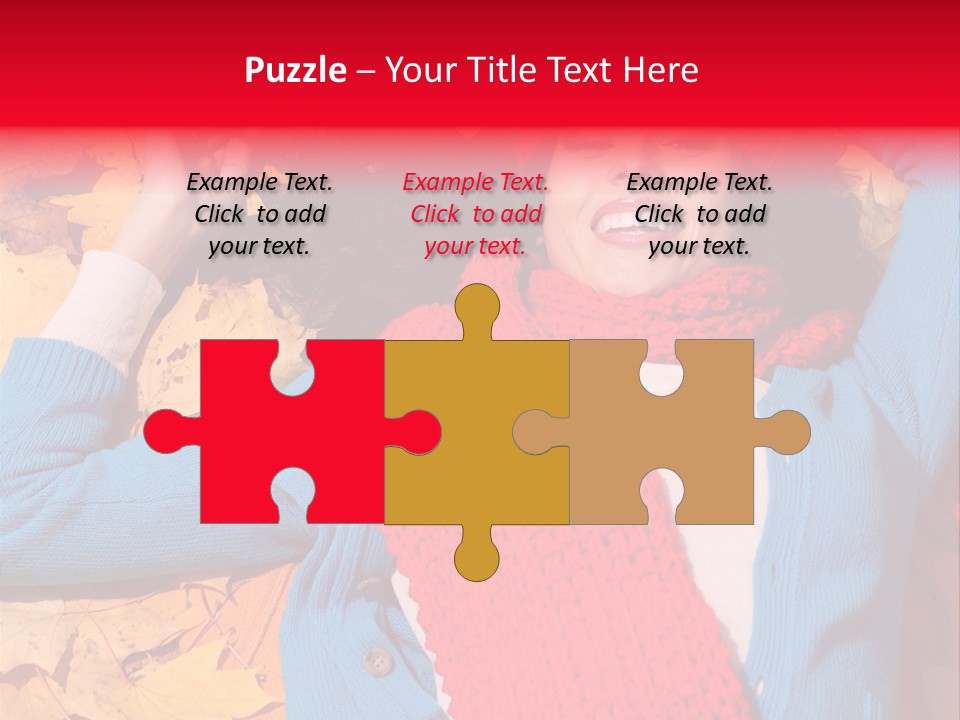 Caucasian October Yellow PowerPoint Template