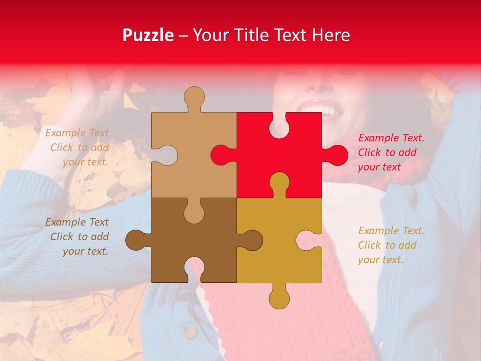 Caucasian October Yellow PowerPoint Template