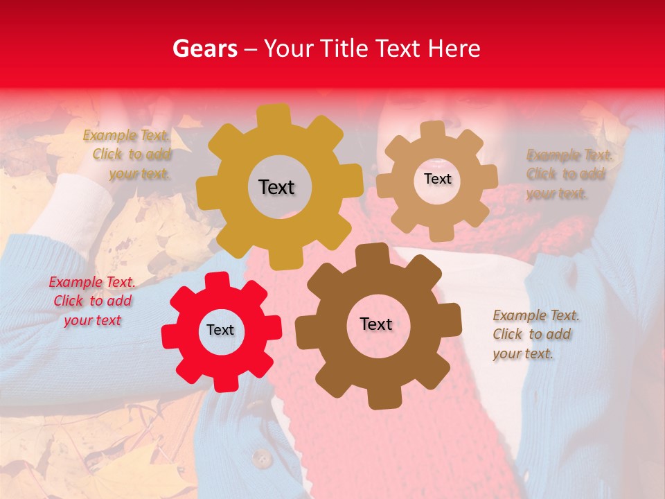 Caucasian October Yellow PowerPoint Template