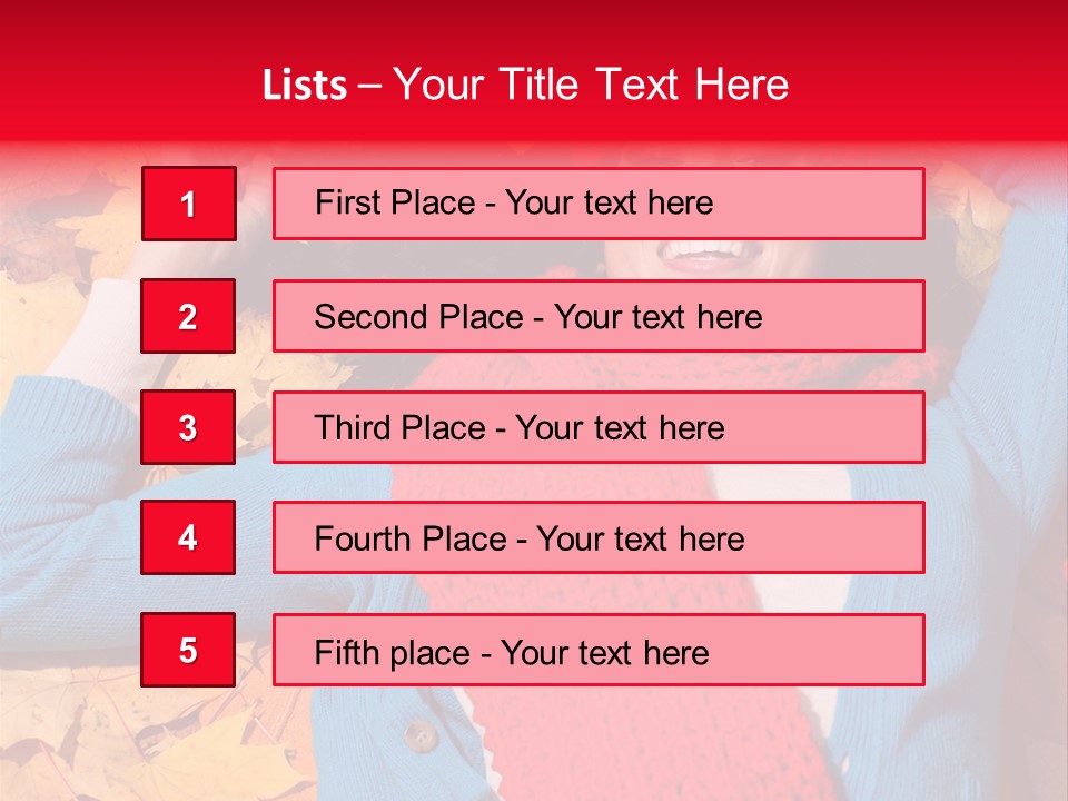 Caucasian October Yellow PowerPoint Template