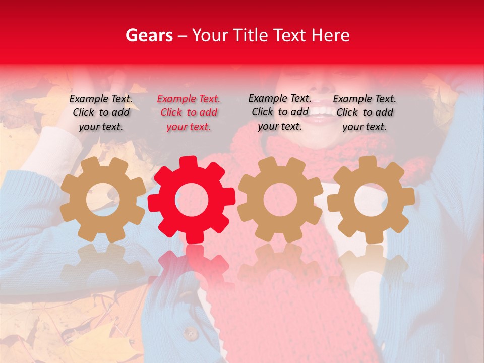 Caucasian October Yellow PowerPoint Template