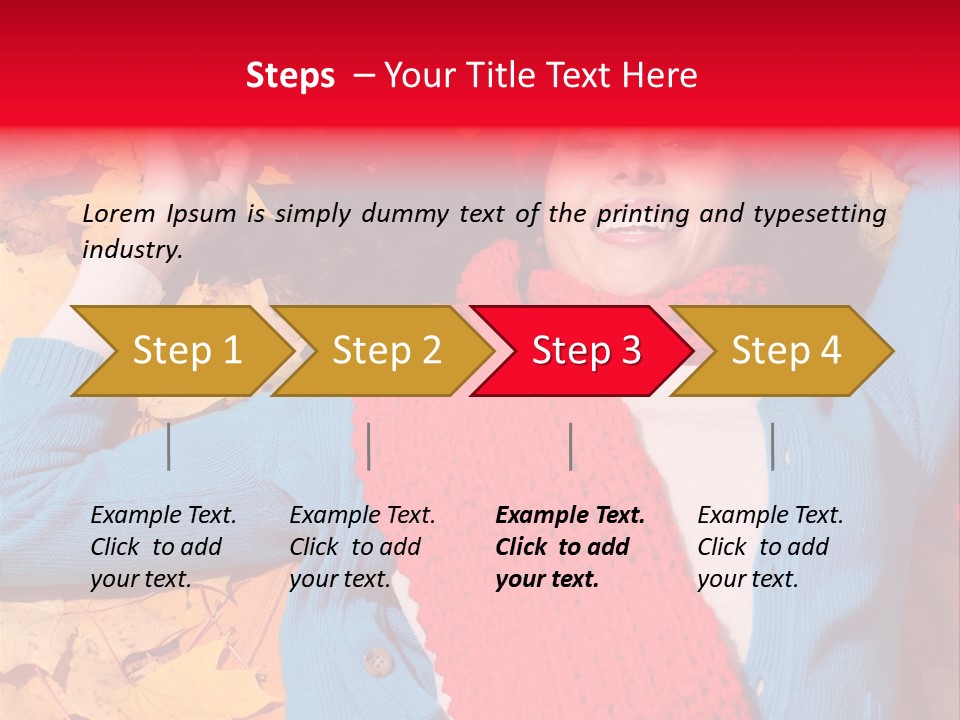 Caucasian October Yellow PowerPoint Template