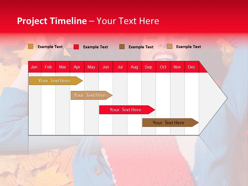Caucasian October Yellow PowerPoint Template