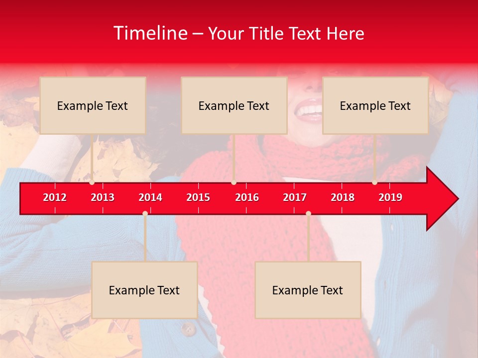 Caucasian October Yellow PowerPoint Template