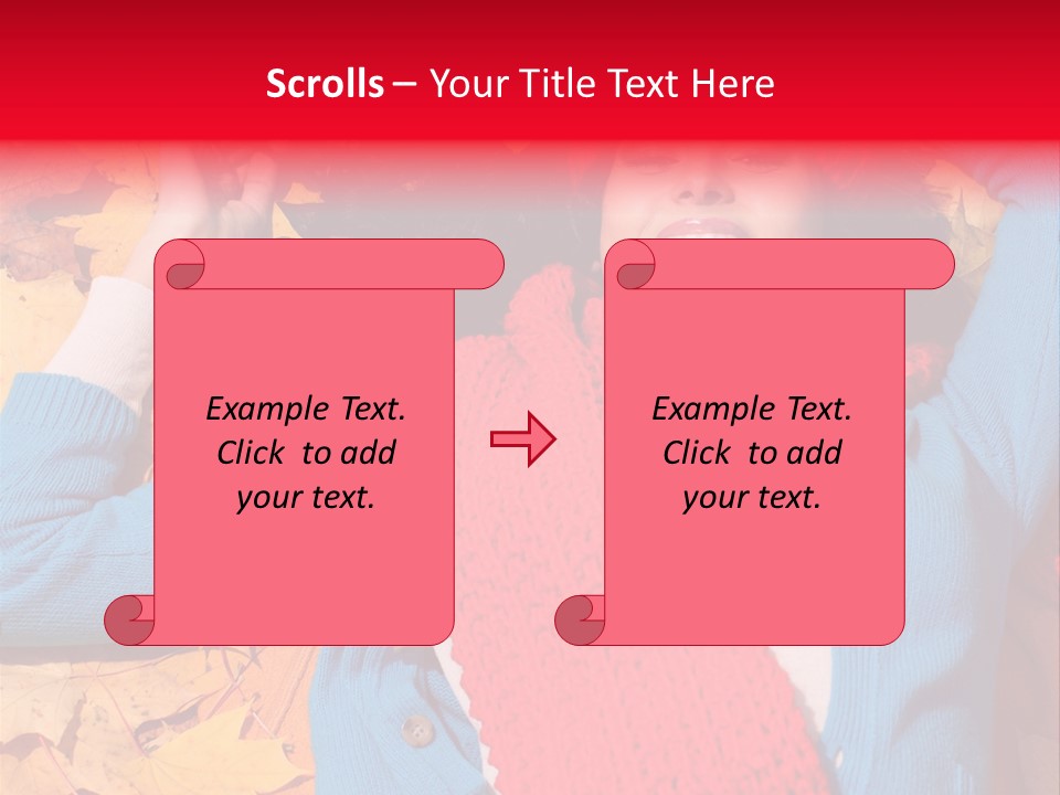 Caucasian October Yellow PowerPoint Template