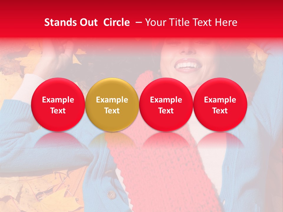 Caucasian October Yellow PowerPoint Template