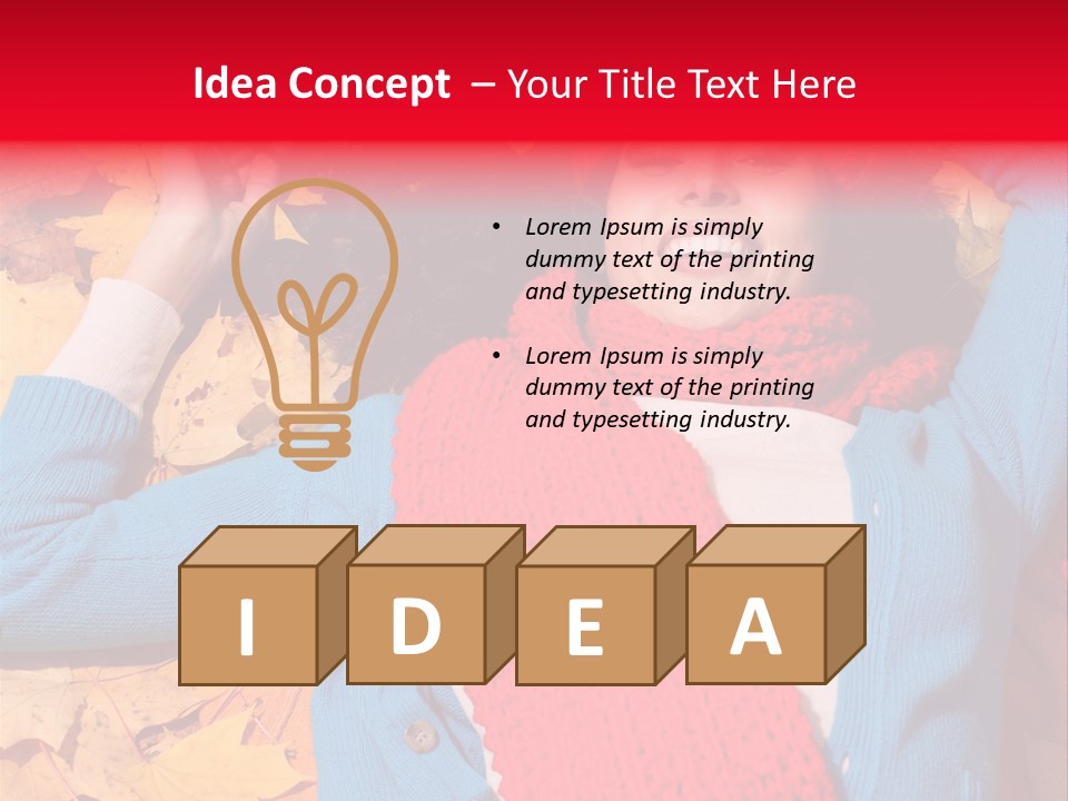 Caucasian October Yellow PowerPoint Template