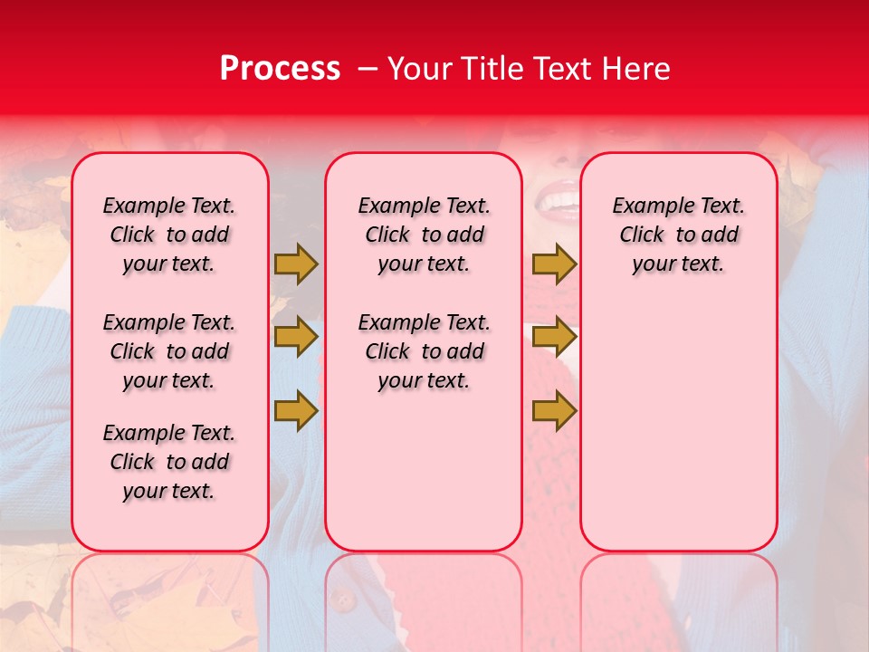 Caucasian October Yellow PowerPoint Template