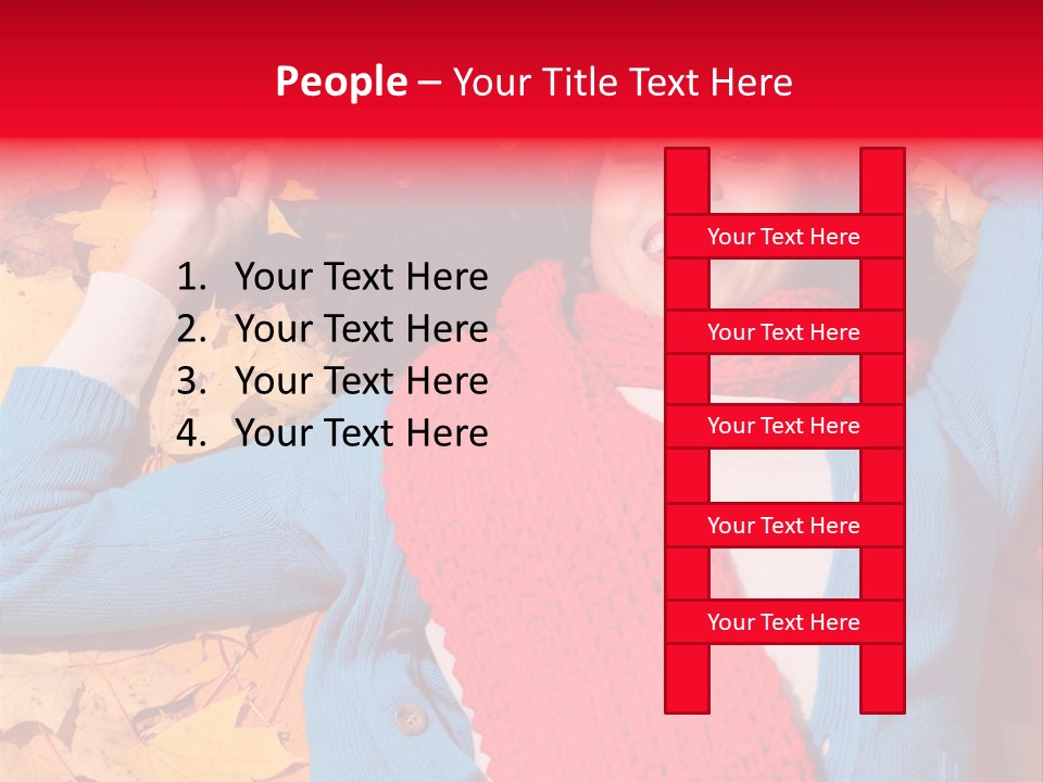 Caucasian October Yellow PowerPoint Template